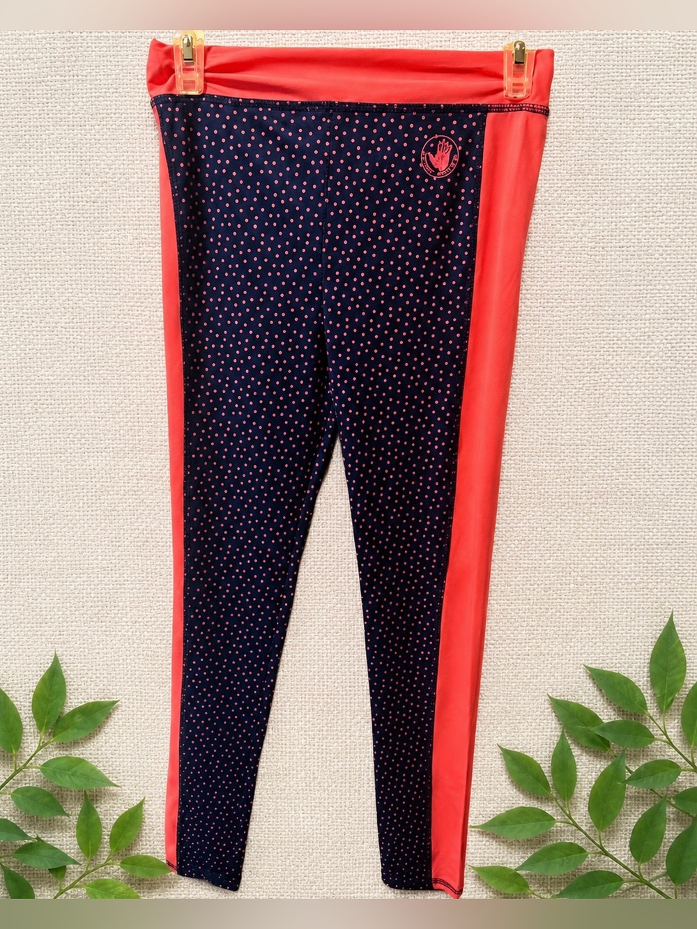 Body Glove Polka Dot Coral Active Leggings – Size 12